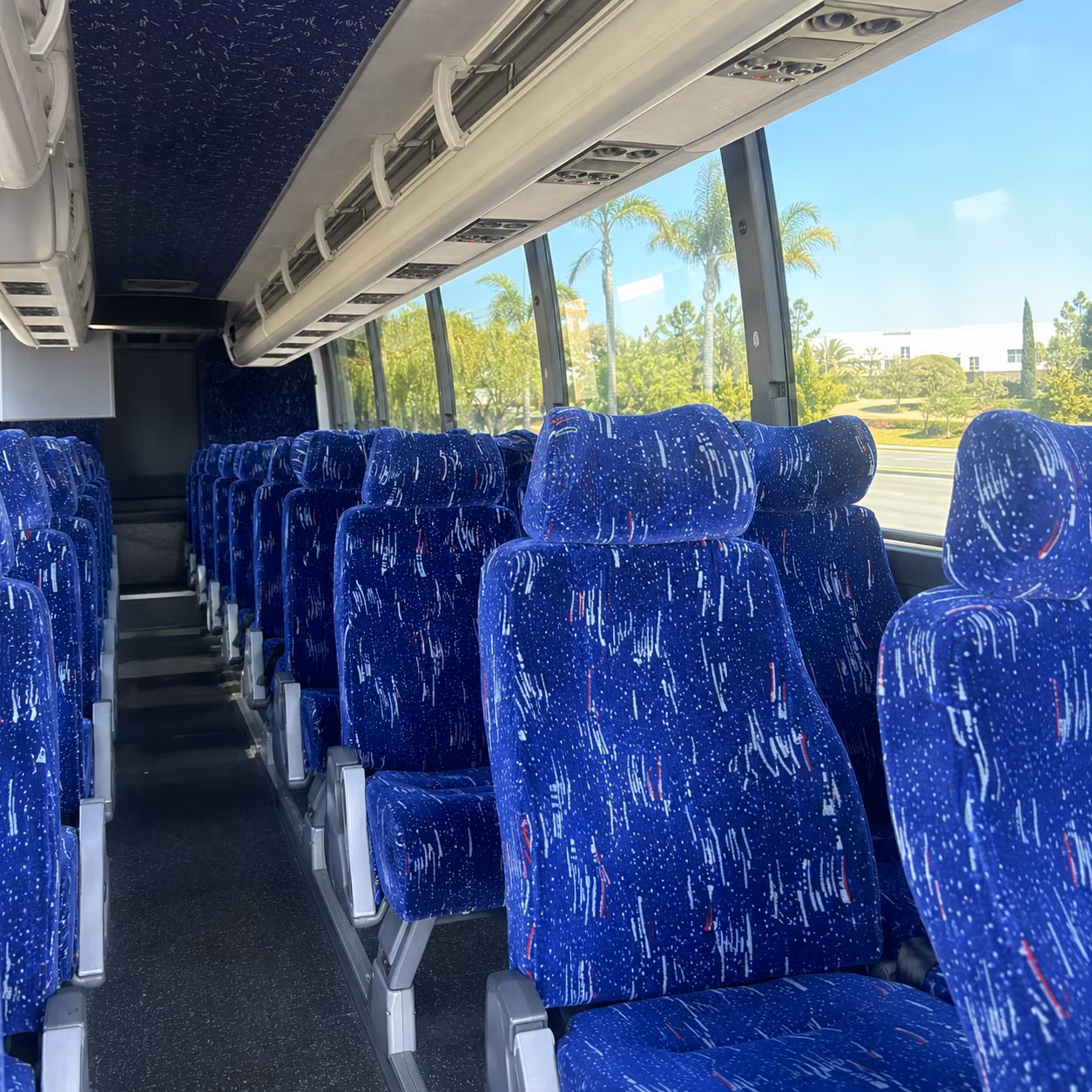menifee charter bus rental interior
